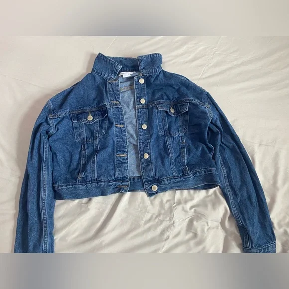 Cropped denim jacket - Picture 1 of 4